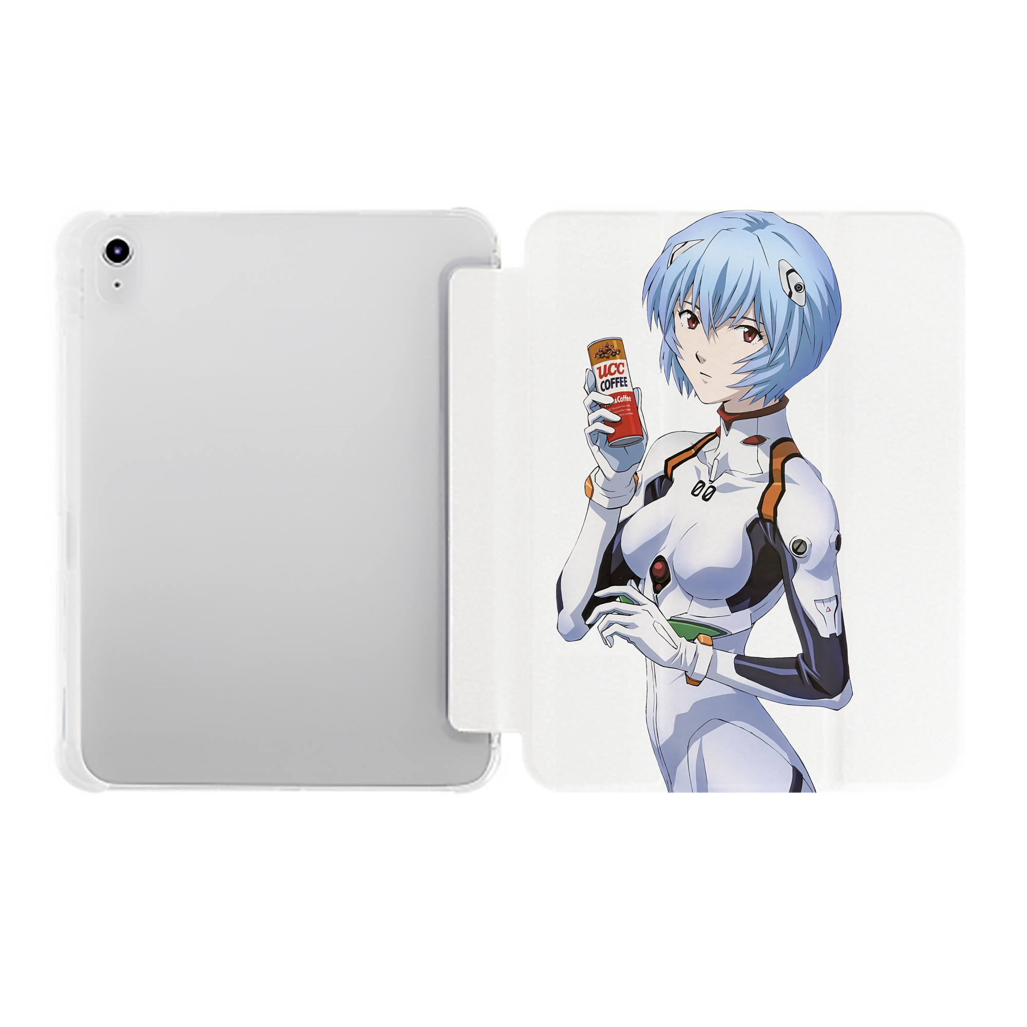 （画像用） EVA 新世紀エヴァンゲリオン IPad ケース ペン収納付き 三つ折りスタンド PUレザー×シリコン 対応機種9.5/10.5/10.9インチ